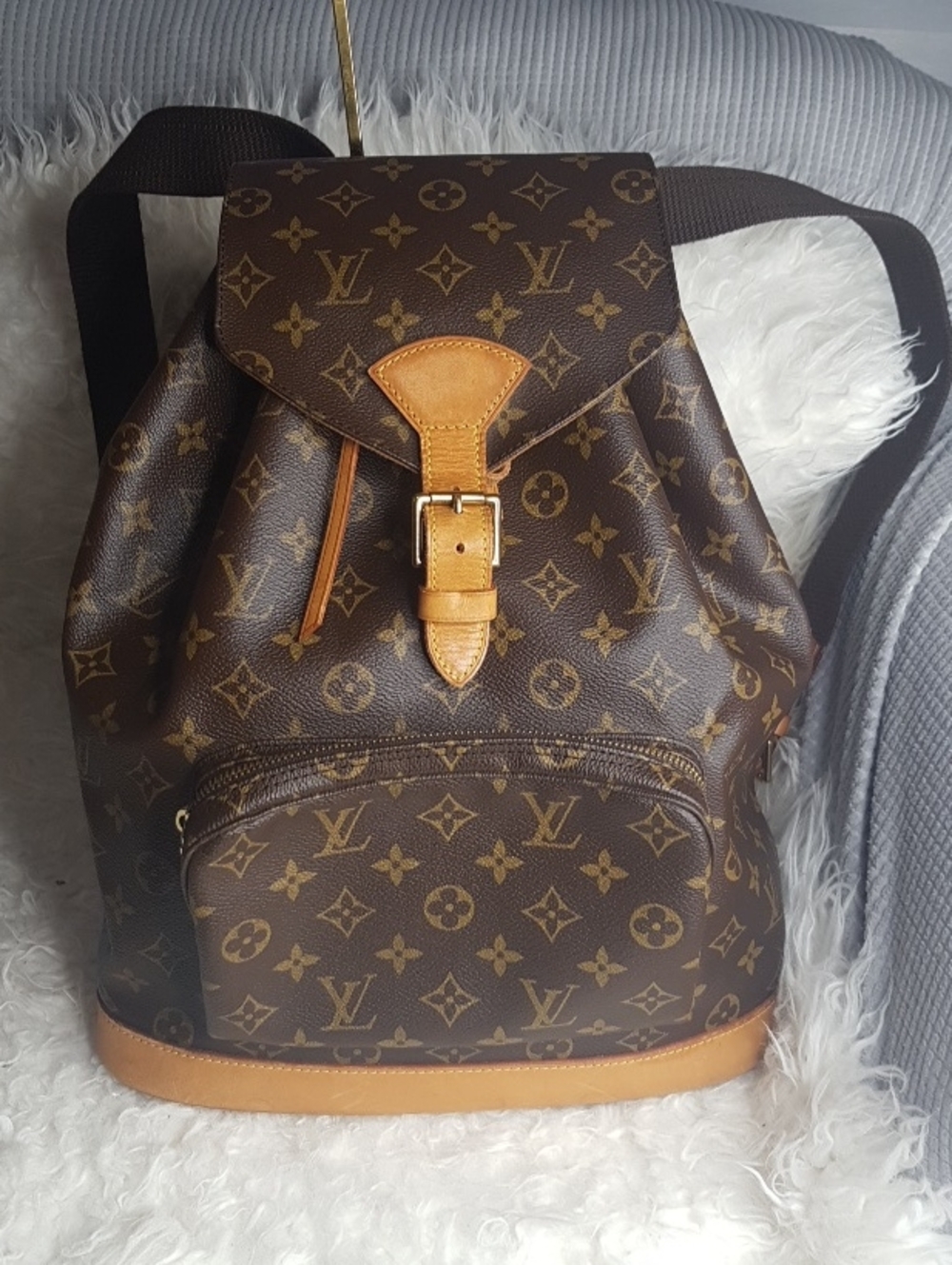 Auth Louis Vuitton Brown Monogram GM Backpack - Classic Men's Bag
